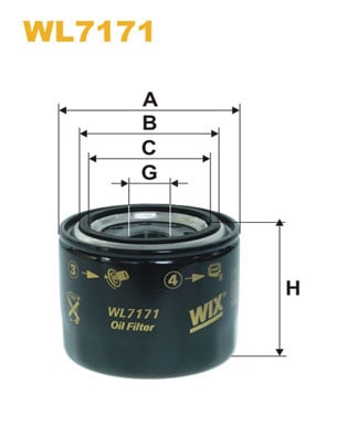 Öljynsuodatin WIX FILTERS WL7171