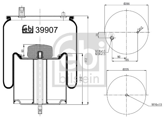 Metallipalje, ilmajousitus FEBI BILSTEIN 39907