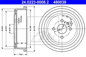 Jarrurumpu, Taka-akseli, OPEL,VAUXHALL, 5 68 038, 5 68 051, 5 68 056, 90077721, 90135264