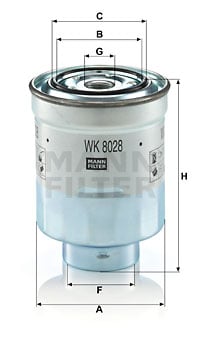Polttoainesuodatin MANN-FILTER WK 8028 z