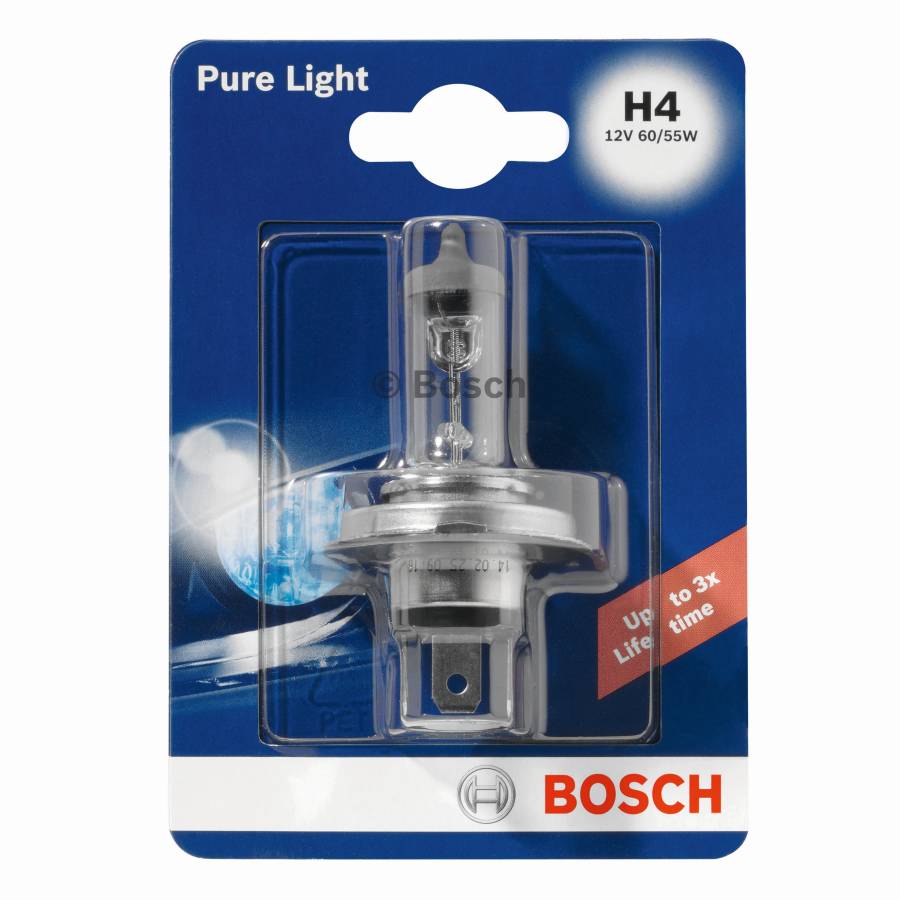 Halogeeni poltin BOSCH PURE LIGHT12V H4 60/55W
