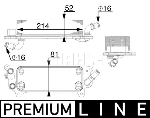 Öljynjäähdytin, autom. vaihteisto MAHLE ORIGINAL CLC 77 000P