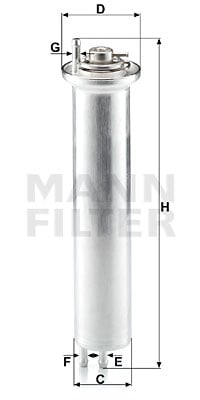 Polttoainesuodatin MANN-FILTER WK 532