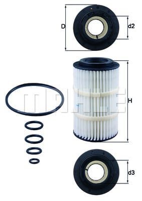 Öljynsuodatin MAHLE ORIGINAL OX 345/7D