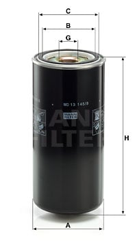 Öljynsuodatin MANN-FILTER WD 13 145/8