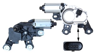Pyyhkijän moottori, Takana, VW TOUAREG, 7P6 955 711, 7P6 955 711A, 7P6 955 711B