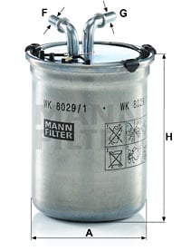 Polttoainesuodatin MANN-FILTER WK 8029/1