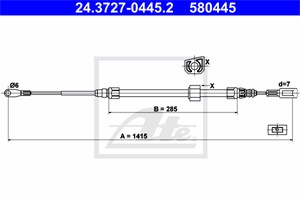 Vaijeri, käsijarru, Edessä, MERCEDES-BENZ, 901 420 27 85, A 901 420 27 85