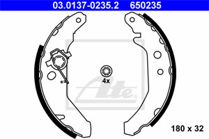 Jarrukenkäsarja, Takana, FORD FIESTA III, 6183876, 6978969, 7166588