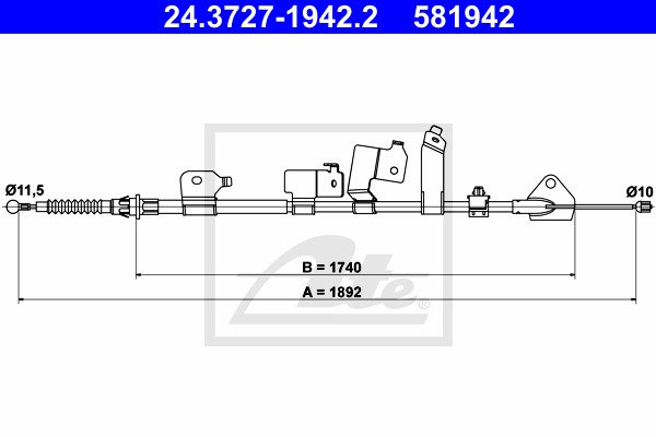 Käsijarruvaijeri ATE 24.3727-1942.2