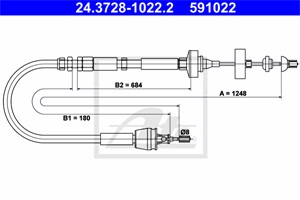Vaijeri, kytkimen käyttö, RENAULT LAGUNA I, LAGUNA Grandtour I, 77 00 413 206, 77 00 840 014, 77 00 847 976