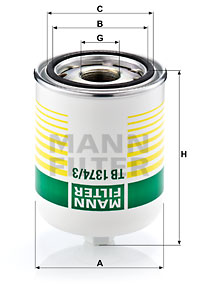 Ilmankuivaus patruuna, paineilmalaite MANN-FILTER TB 1374/3 x