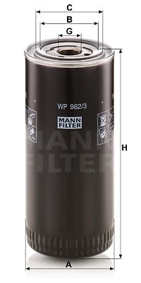 Polttoainesuodatin MANN-FILTER WP 962/3 x