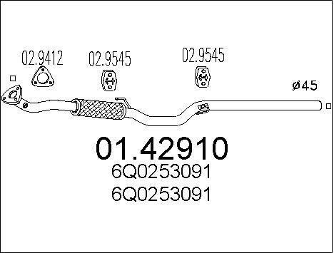Pakoputki MTS 01.42910