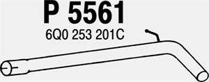 Pakoputki, Keskellä, SEAT,SKODA,VW, 5Z0253201, 6Q0253201C