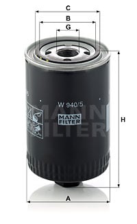 Öljynsuodatin MANN-FILTER W 940/5