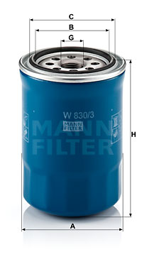 Öljynsuodatin MANN-FILTER W 830/3