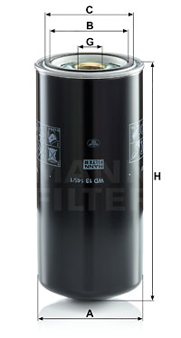 Öljynsuodatin MANN-FILTER WD 13 145/1