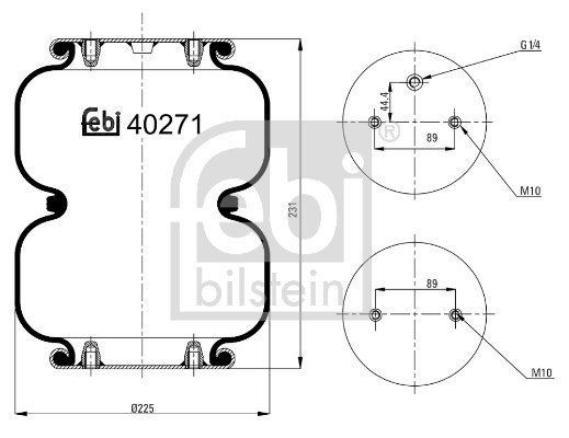 Metallipalje, ilmajousitus FEBI BILSTEIN 40271