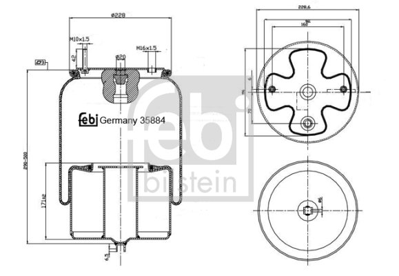 Metallipalje, ilmajousitus FEBI BILSTEIN 35884