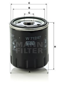 Öljynsuodatin MANN-FILTER W 712/47