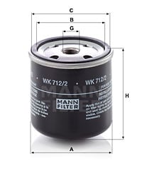 Polttoainesuodatin MANN-FILTER WK 712/2