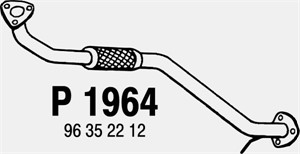 Pakoputki, Edessä, DAEWOO LANOS, LANOS Sedan, 96259169, 96259174, 96352212, 96352214