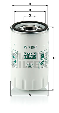 Öljynsuodatin MANN-FILTER W 719/7