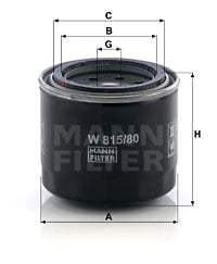 Öljynsuodatin MANN-FILTER W 815/80
