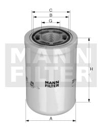 Suodatin, työhydrauliikka MANN-FILTER WH 1257/2
