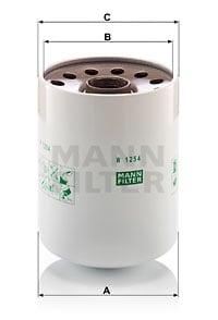 Öljynsuodatin MANN-FILTER W 1254 x