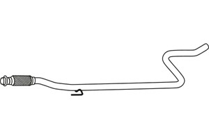 Pakoputki, Keskellä, CITROËN C3 PICASSO, PEUGEOT 2008 I, 207, 207 CC, 207 Skåp/halvkombi, 207 SW, 208 I, 1609066680, 1717-KZ, 1717-LC, 1