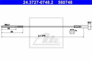 Vaijeri, käsijarru, Edessä, CHEVROLET,OPEL,VAUXHALL, 5 22 550, 5 22 551, 9127540, 9127937