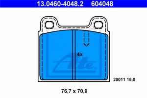 Jarrupalasarja, levyjarru, Etuakseli, OPEL,PORSCHE,VAUXHALL, 16 05 431, 16 05 433, 16 05 516, 16 05 533, 16 05 718, 16 05 722, 90017982,
