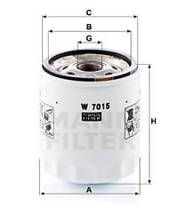 Öljynsuodatin MANN-FILTER W 7015