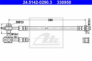 Jarruletku, Taka-akseli, VW PASSAT, PASSAT Variant, 3B0 611 775