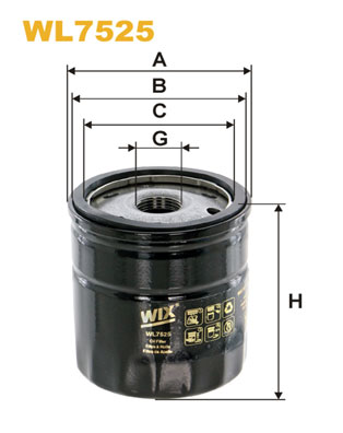 Öljynsuodatin WIX FILTERS WL7525