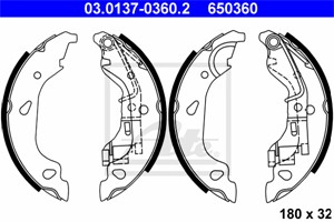 Jarrukenkäsarja, Taka-akseli, FIAT PUNTO, PUNTO Skåp/halvkombi, 71739597, 77362296, 9948373