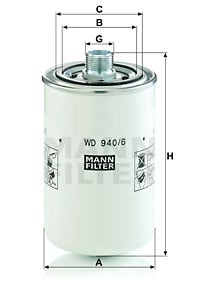 Öljynsuodatin MANN-FILTER WD 940/6