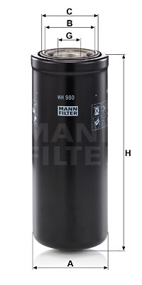 Hydrauliikkasuodatin, automaattivaihteisto MANN-FILTER WH 980