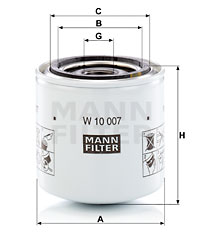 Suodatin, työhydrauliikka MANN-FILTER W 10 007