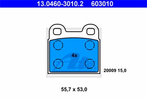 Jarrupalasarja, levyjarru, Etuakseli, Taka-akseli, ALFA ROMEO,DAF,NSU,OPEL,TALBOT,VOLVO,VW, 135828 00, 16 05 147, 16 05 148, 16 05 204,